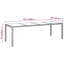 Leighland Rectangular Glass Steel Outdoor Dining Table - 250 cm W 100 cm D-1484414598