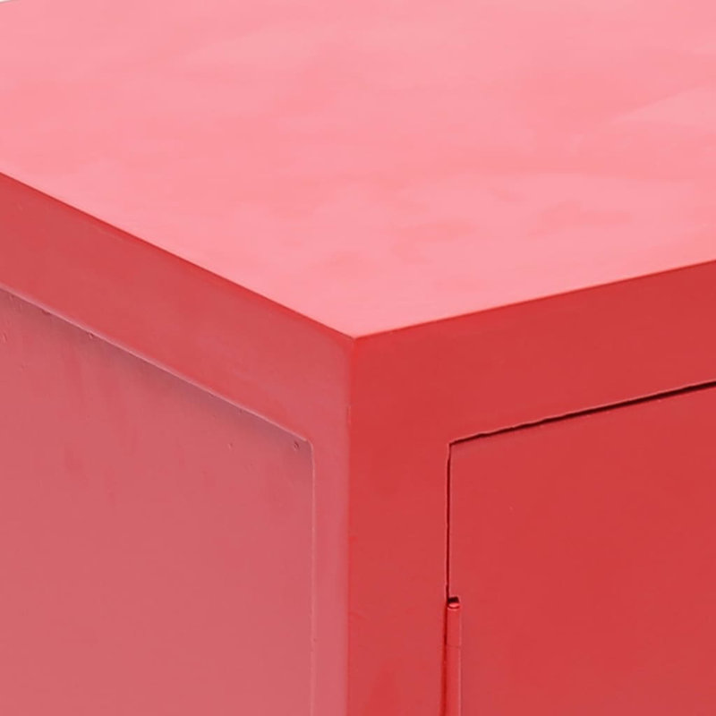 Garris 38cm W Bedside Table, Red