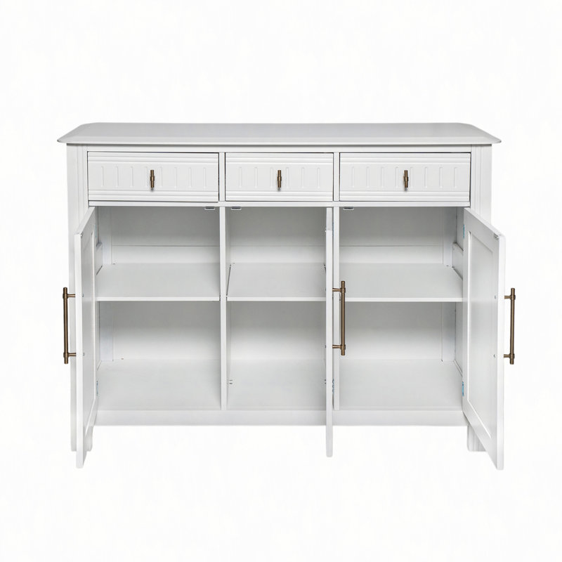 Cabinet With Storage, For Living And Dining Room Entrance, Large Size, 3 Doors And 3 Drawers