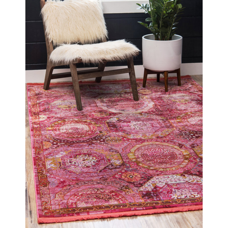 Tapis rose Folmar, Rectangle 9 pi x 12 pi, Pink