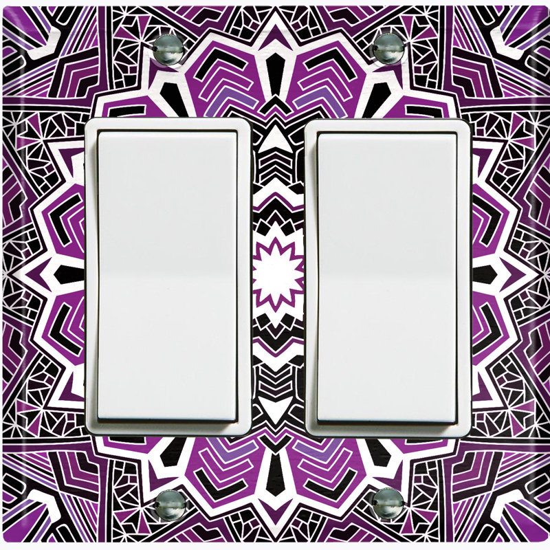 Plaque murale décorative 2 -ang, Noir / mauve
