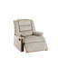 Fauteuil inclinable en velours beige - inclinaison manuelle, accoudoirs souples, style moderne