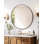 Miroir rond, miroir de salle de bain rond de 30 pouces pour évier, miroirs ronds à cadre en métal noir pour le mur, miroirs de salle de bain pour décoration murale, miroir de meuble-lavabo mural, pour vestibule, salon, salle à manger