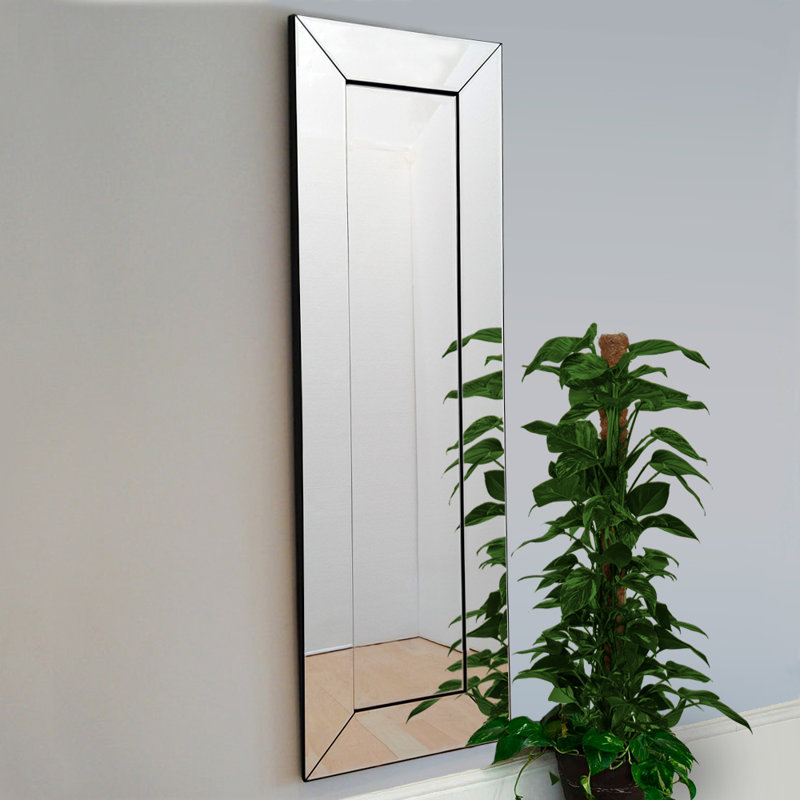 LARA Glass Frame Venetian Wall Mirror, 120cm H x 40cm W