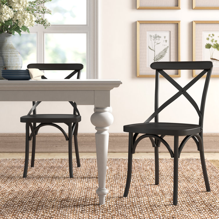 Jamil Cross Back Stacking Side Chair