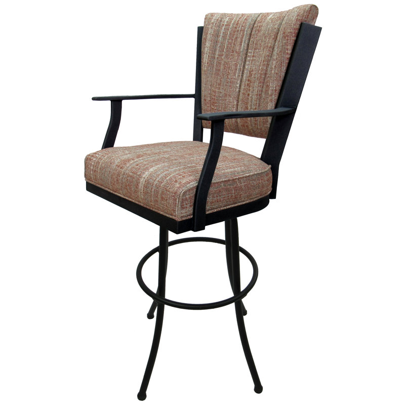  Tabouret pivotant en métal 34 po, Noir, noir, noir, noir