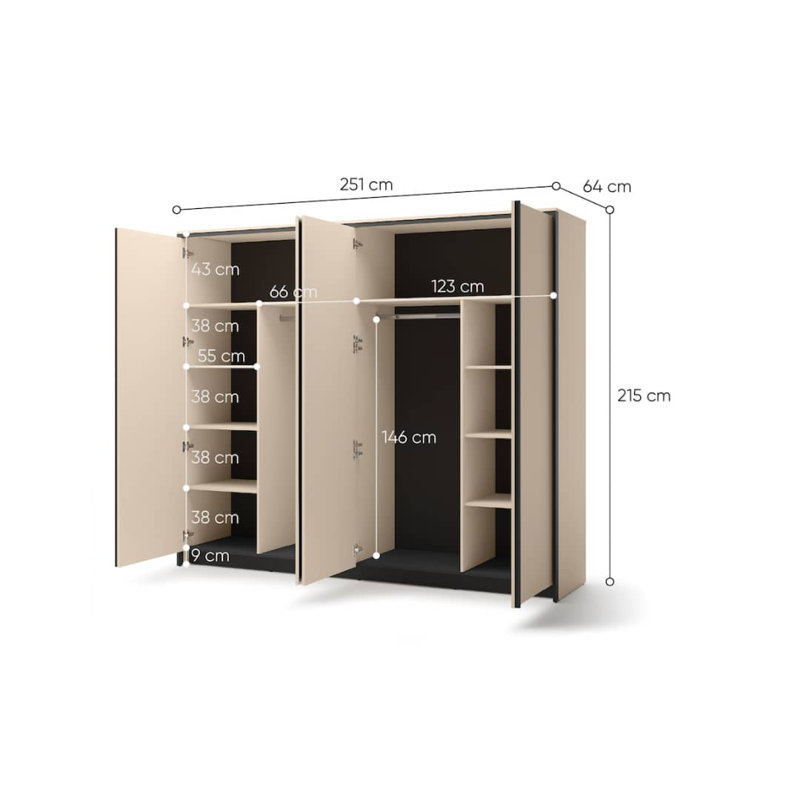 Enna Manufactured Wood Wardrobe