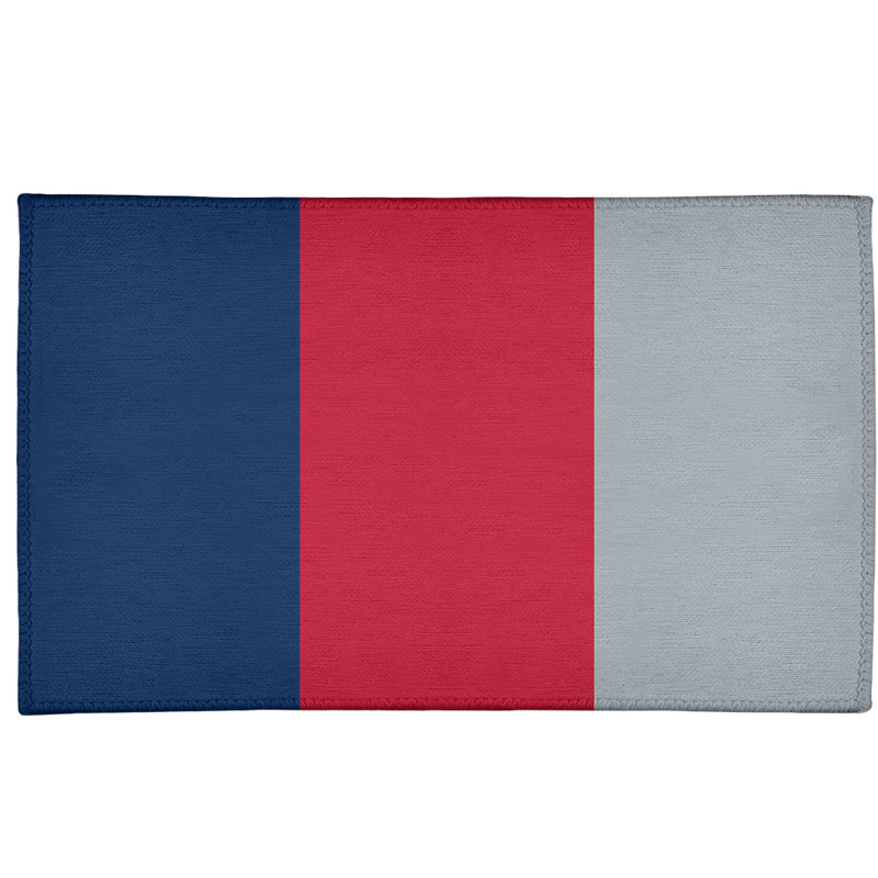 Tapis bleu à rayures de hockey national, Rectangle 2 pi x 3 pi