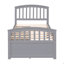 Lit plateforme simple en bois massif avec 6 tiroirs