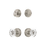 Nostalgic Warehouse Classic Rosette Entry Set with Crystal Egg & Dart Knob