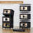 Jeko&Jeko 249Qt Lockable Stackable Storage Bins With Lids, Collapsible Closet Organizer With Wheels, Plastic Cabinet Drawer For Clothes, Dorm Room 3 Pack (Black)-676270231