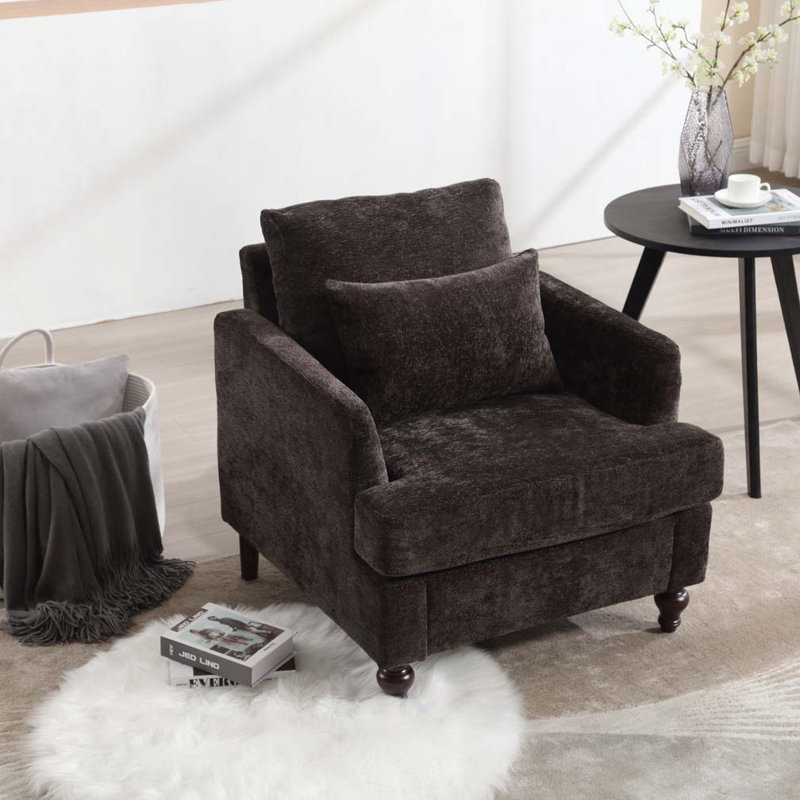 Fauteuil Chenille, Noir, noir, noir, noir