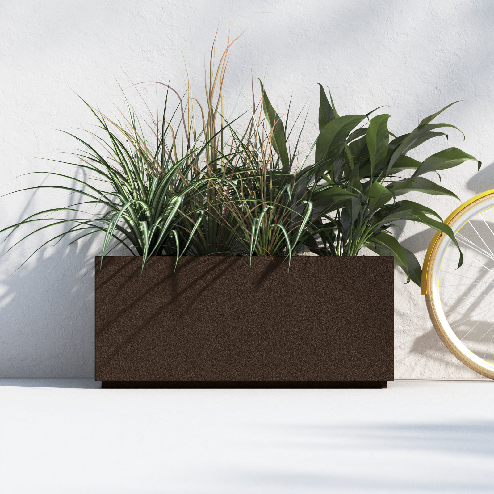 Gita 36" Planter Box, Chocolate Brown