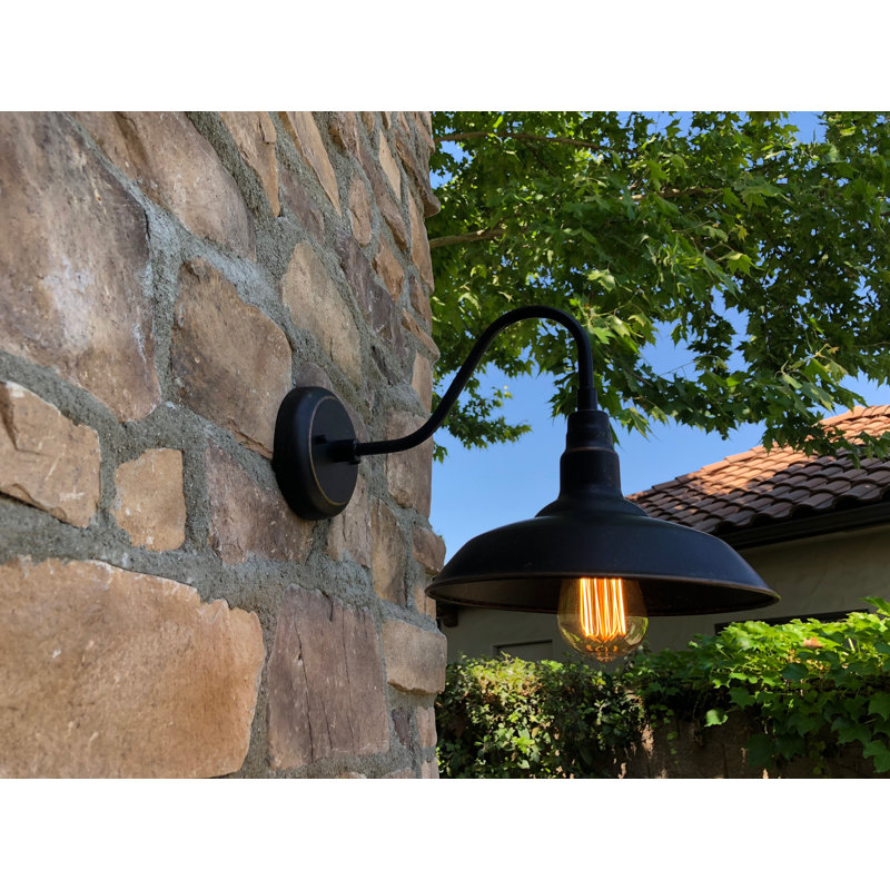 Luminaire de grange d'extérieur 15 po Ellesef, Bronze huilé