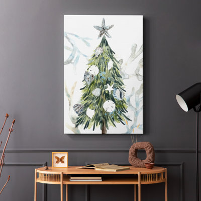 Coastal Christmas Shell Collection B -Gallery Wrapped Cavas