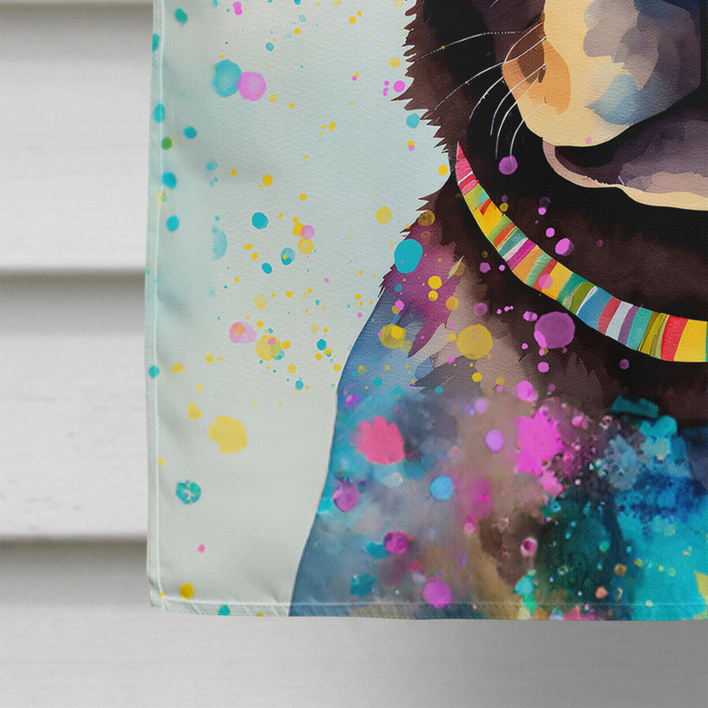 Drapeau de la maison Hippie Dawg, Gris / Labrador chocolat