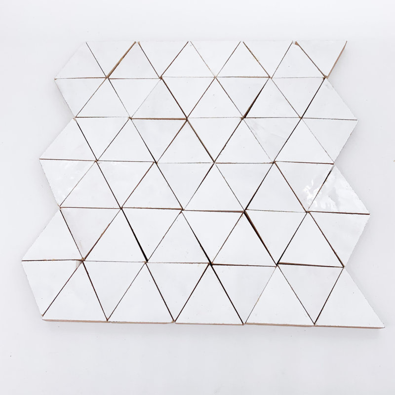 Carreau de mosaïque murale en céramique 2 po x 2 po Giza, Blanc