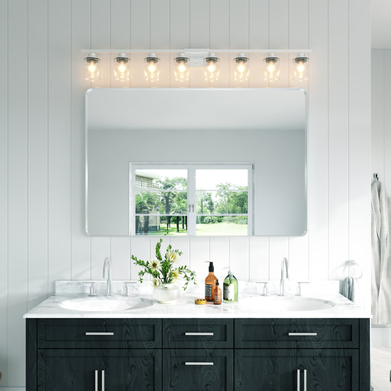 Miroir de salle de bain Waterpar, H 40 po x l 60 po, Argent brossé