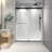 Frameless Double Sliding Shower Door With Adjustable Soft Closing Function