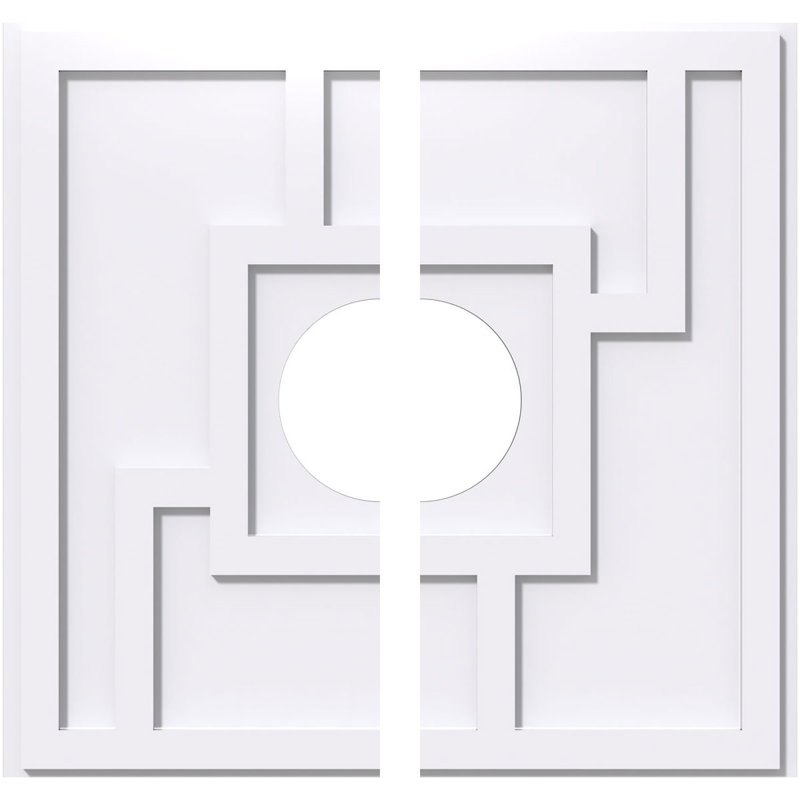 Médaillon de plafond contemporain en PVC de qualité architecturale Knox de 22 po x P 6 po x P 7 1/2 po x P 1 po