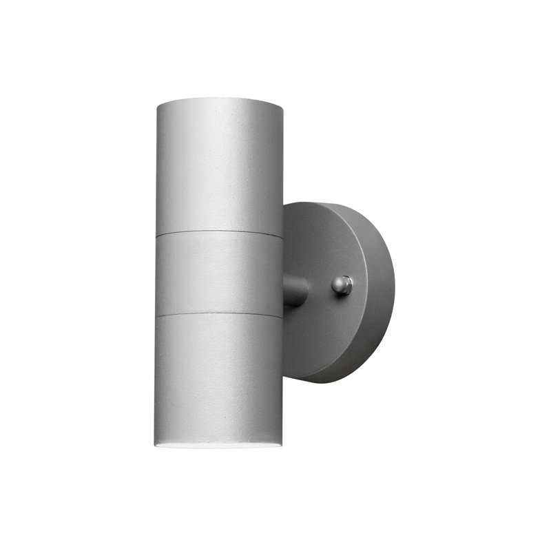 Modena 2 - Bulb 17cm H Outdoor Armed Sconce, Aluminium in grey