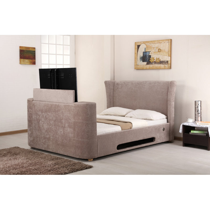 Upholstered Bed, Double (4'6), Mink