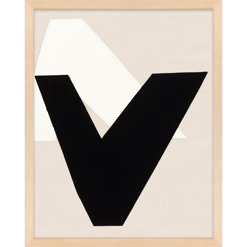 Elements In Black 2 Print, White, 38" H x 30" W x 1.25" D
