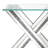 Bonnie X-base Rectangle Glass Top End Table