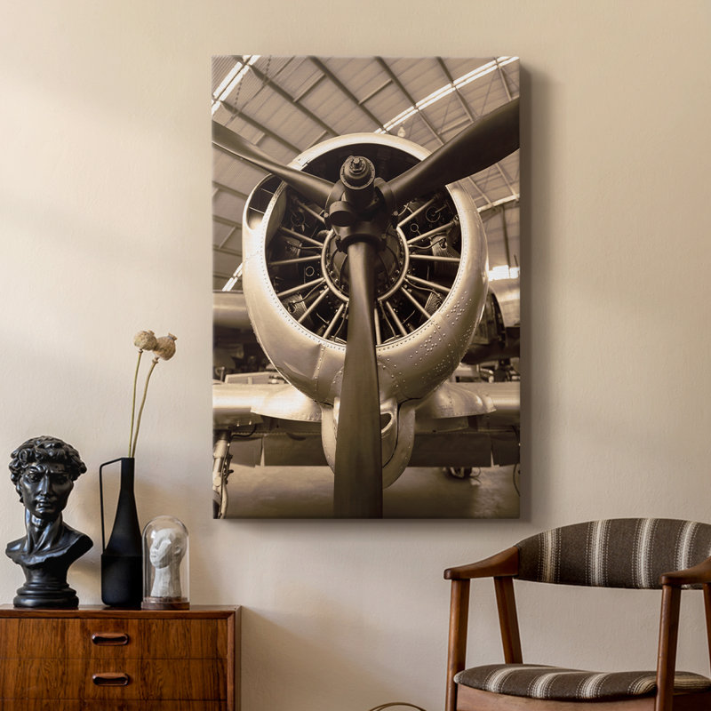 Moteur d'avion - galerie Cavas sur mesure, H 27 po x l 18 po
