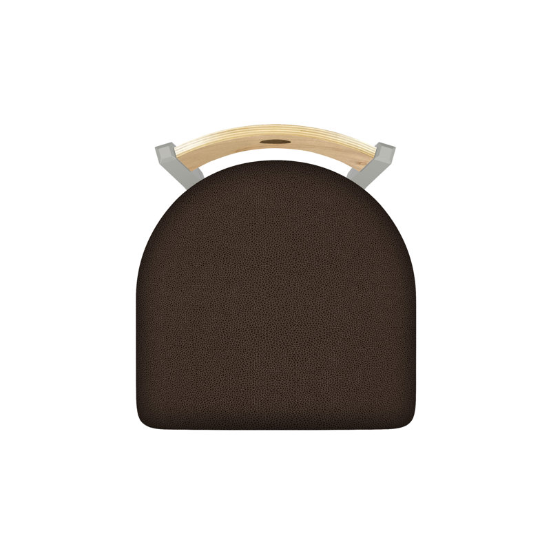 Tabouret pivotant Voltaire, Érable moyen, Nickel anodisé, Siège de café Rein / finition érable naturel