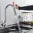 Brushed Nickel Touch sensor Kitchen Sink Faucet Pull Down Sprayer Single Handle Mixer Tap-130720136