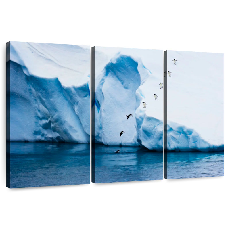 Brampt Playful Penguins, 42" H x 65" W