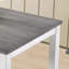 [Ensemble de salle à manger 3 pièces à hauteur de comptoir] Table peu encombrante avec 2 tabourets, finition en bois gris, facile à nettoyer-666811764