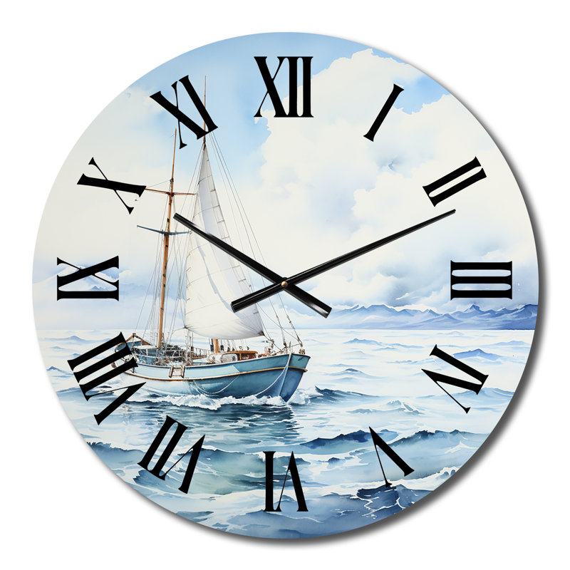 Horloge murale marine et plage Capturethe Vastness I, Moyenne