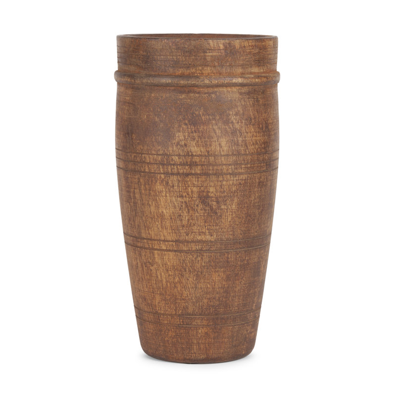 Arvind Wood Table Vase, 11" H x 5.5" W x 5.5" D