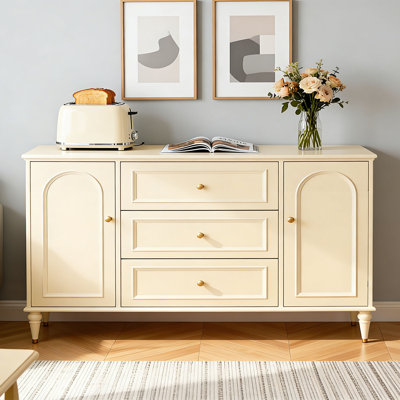 Buffet de rangement de style français de couleur crème