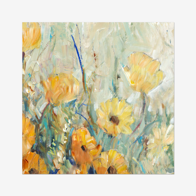 Floral Expression I by Timothy O' Toole - Painting, 51cm H x 51cm W, Paper Print