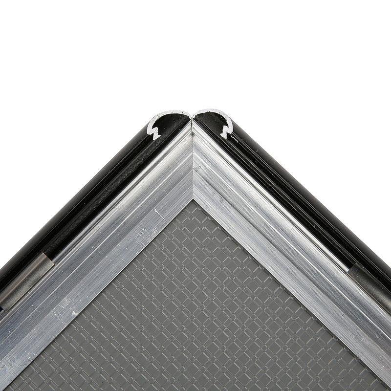 M&T Affiche 14 x 22 Snap affiche cadre 0,59 po profil en aluminium noir chargement frontal montage photo document photo certificat porte-étiquette d'angle anti-éblouissant - paquet de 5