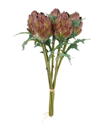 25" Artificial Purple Artichoke Stems