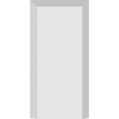 2"W x 4"H x 1"P Standard Foster Plinth Block with Beveled Edge