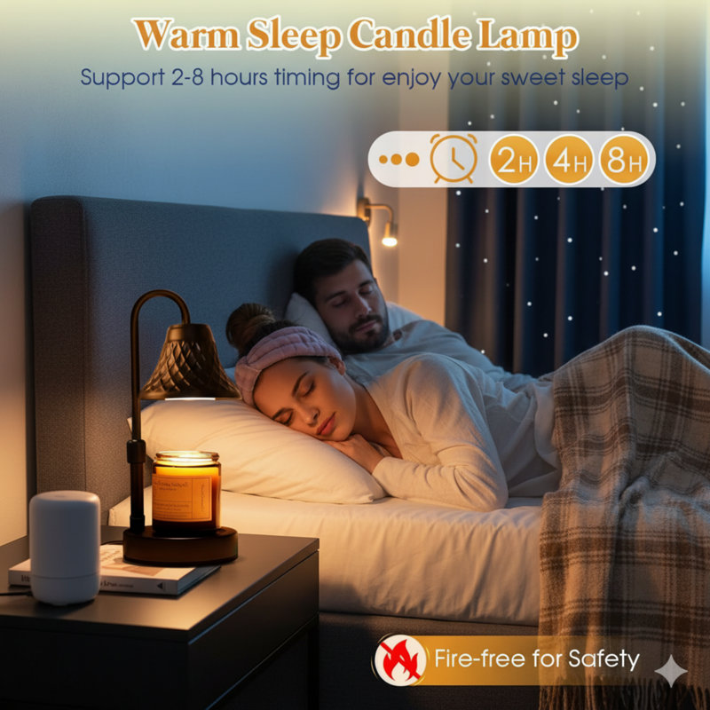 Lampe chauffante à bougie réglable avec minuterie: cadeaux d'anniversaire de Noël en éléphant blanc pour femmes convenant à tous les pots de bougie