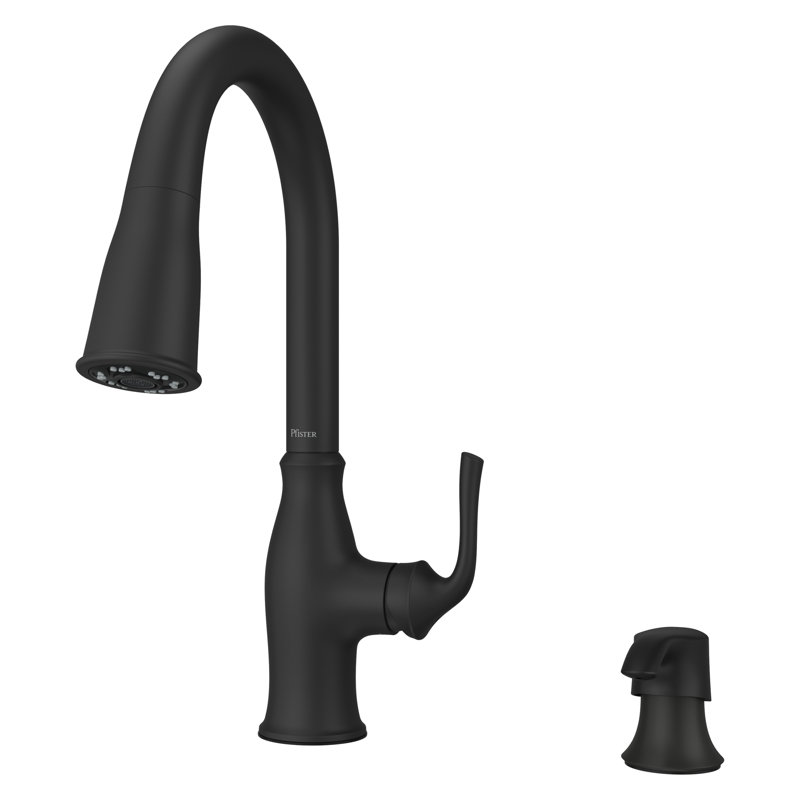 Pfister Rosslyn 1-Handle Pull-Down Kitchen Faucet, Matte Black