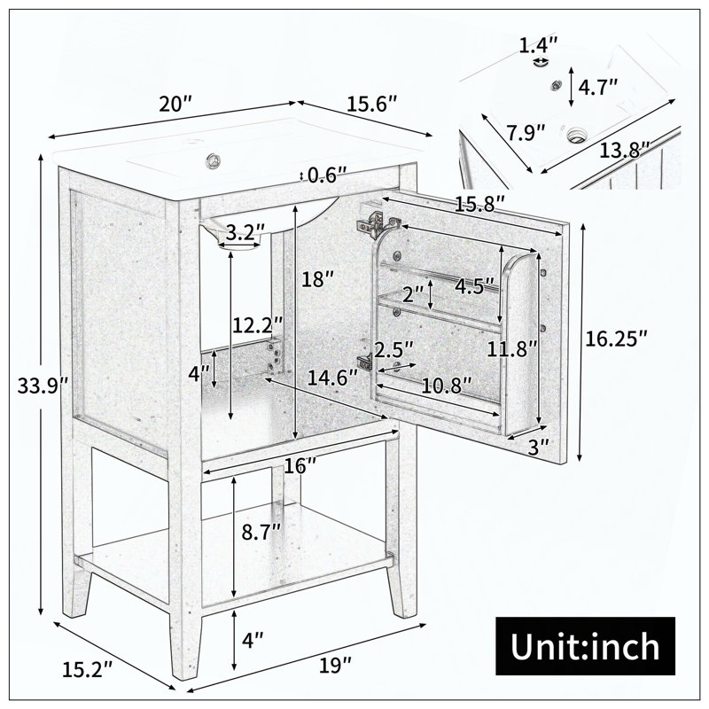 Étagère de rangement pour salle de bain, Grey