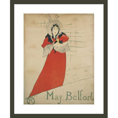 «May Belfort» par Henri de Toulouse-Lautrec, impression giclée encadrée