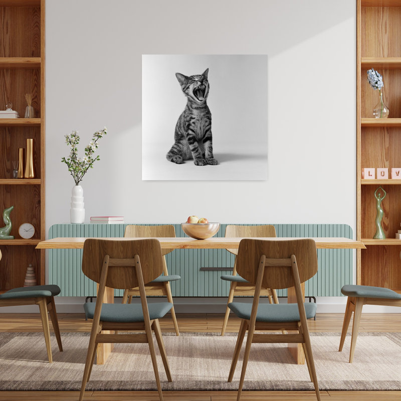 Art de chat rétro des années 1960, H 36 po x l 36 po