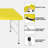 4Ft Yellow Portable Folding Table Indoor&Outdoor Maximum Weight 135Kg Foldable Table For Camping （Only Include Table)-638660971