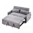 Upholstered Loveseat with Adjsutable Backrest, Storage Pockets, 2 Soft Pillows and USB Ports-717740521