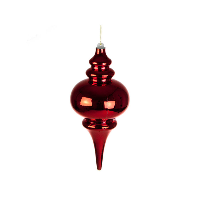 25cm Finial Ornament, Red