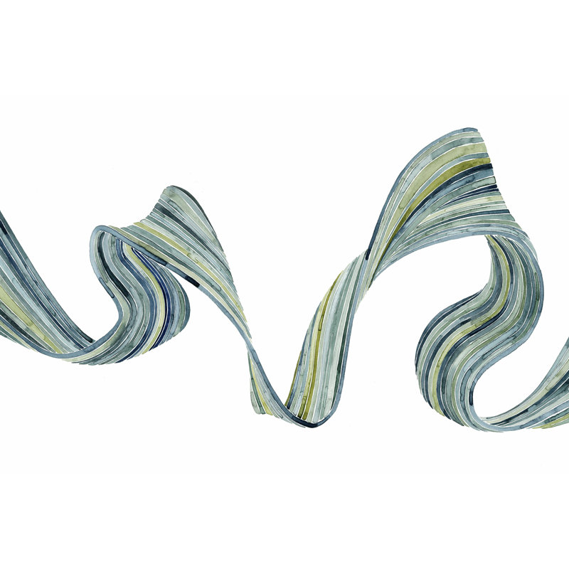 «Ribbon Stream II» par Grace Popp, reproduction sur toile tendue, H 8 po x l 12 po