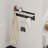 Popy Wall Mounted Floating Shelf with 7 Coat Hanger Hooks-671239207